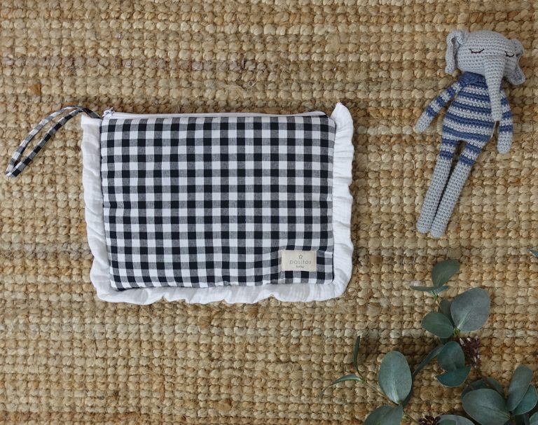 Pouch Vichy negro - Imagen 1