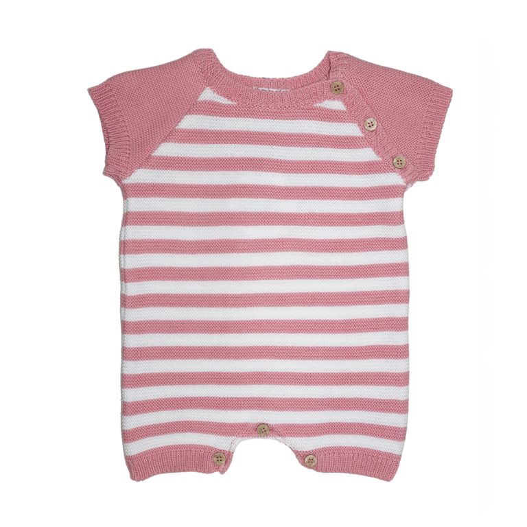 Pelele Punto Rayas Coral - Imagen 1