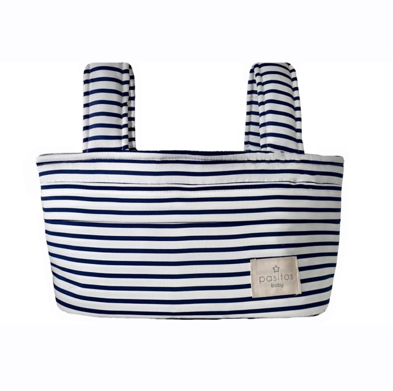 Bolsa mini rayas azul marino - Imagen 1