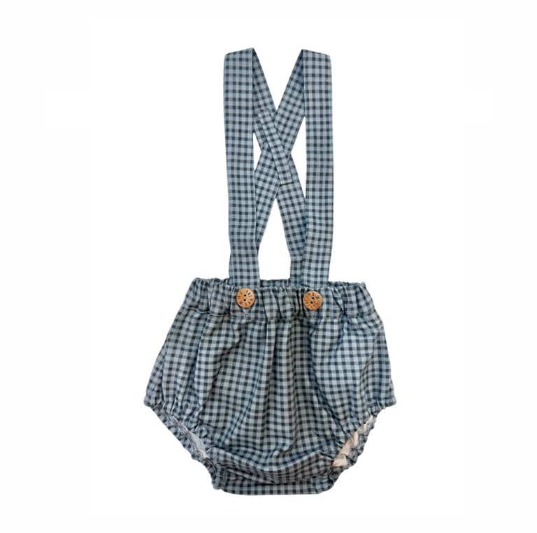 Peto cuadro vichy azul - Imagen 1