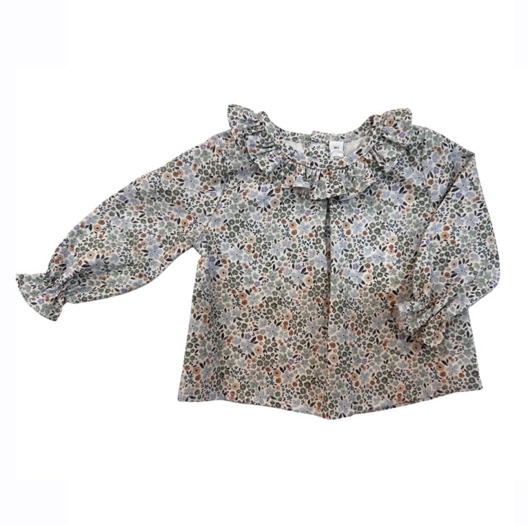 Blusa flores Beige - Imagen 1