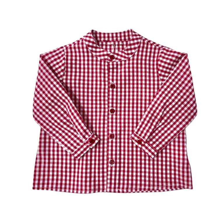 Camisa mao Vichy rojo - Imagen 1
