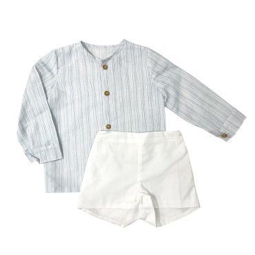Conjunto mil rayas azul