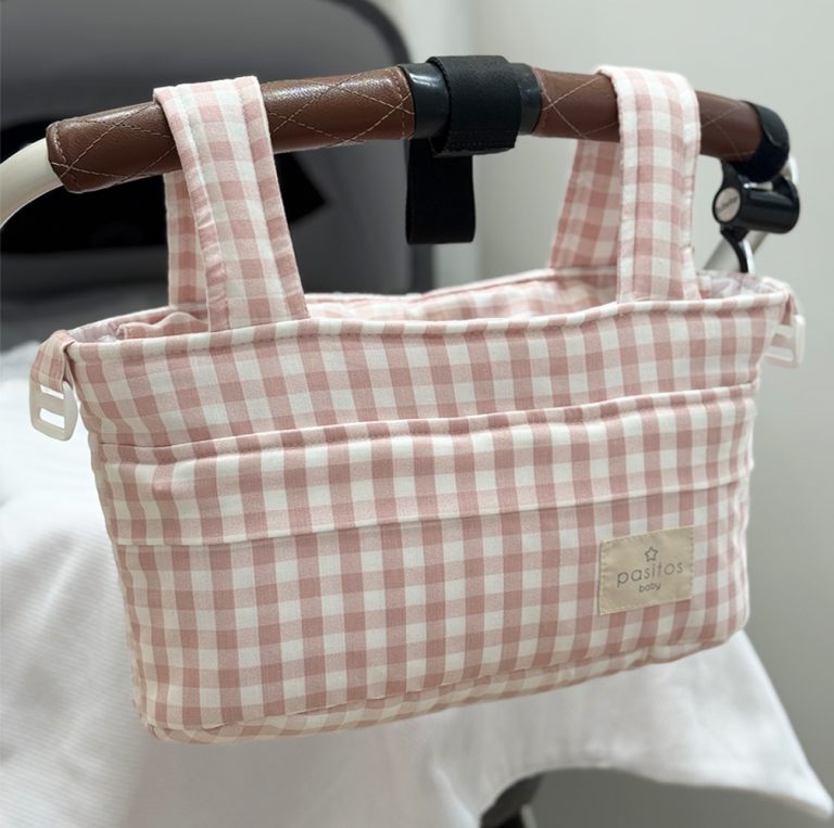 Bolsa mini vichy rosa - Imagen 1