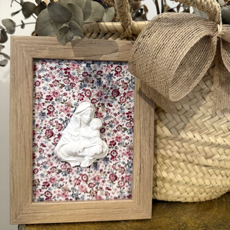 Marco Virgen de la familia Florencia rosa - Imagen 1