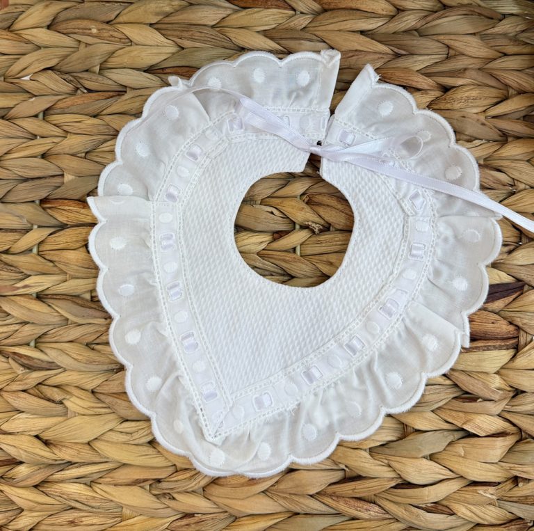 Babero pico Maria blanco - Imagen 1