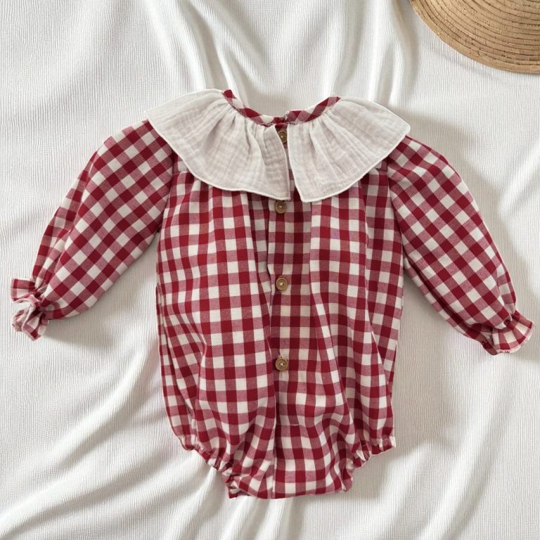 Pelele vichy Rojo - Imagen 2