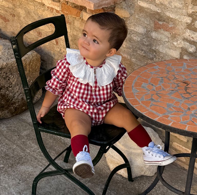 Pelele vichy Rojo - Imagen 1