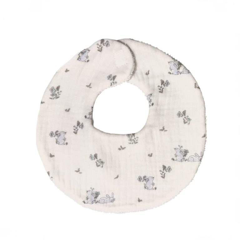 Babero Conejitos celeste - Imagen 1