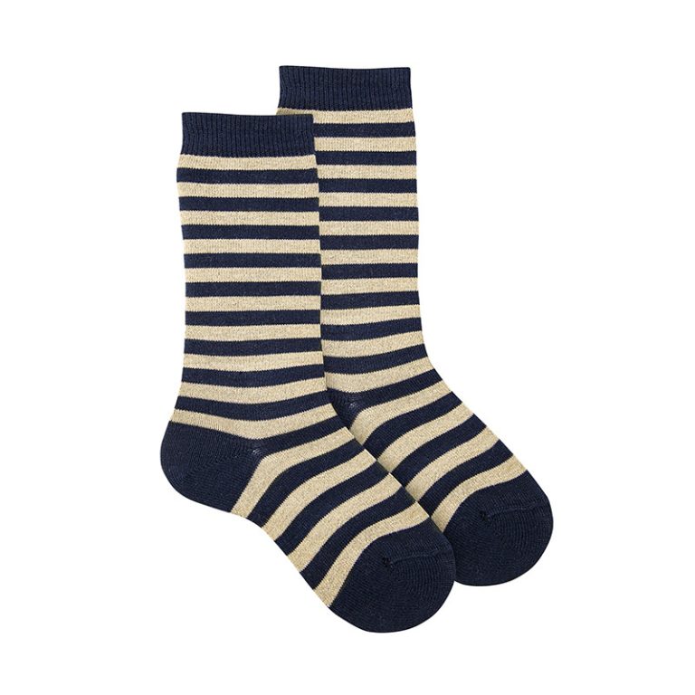 Calcetines altos fantasía listas kodak Marino - Imagen 1