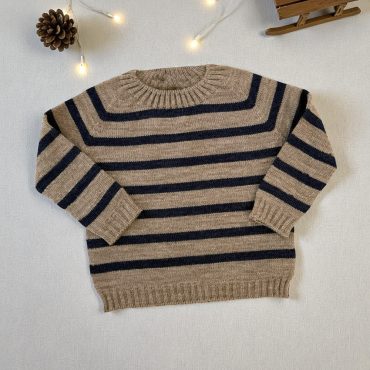 Suéter rayas tostado