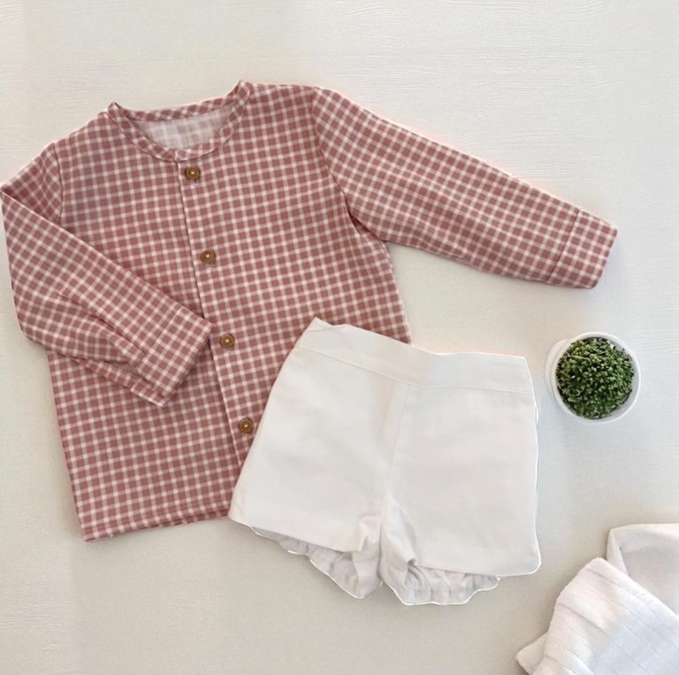 Conjunto Vichy rosa - Imagen 1