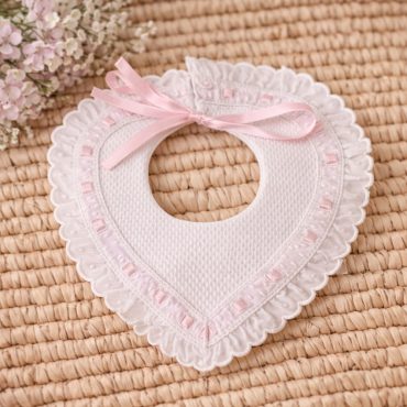 Babero pico Inés rosa