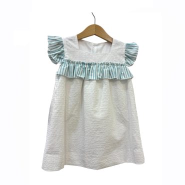 Vestido rayas turquesa 3 Años