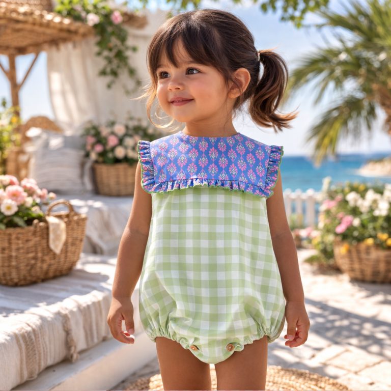 Pelele Vichy mint - Imagen 1