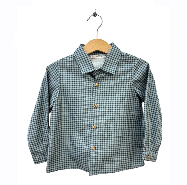 Camisa azul vichy 2 Años - Imagen 1