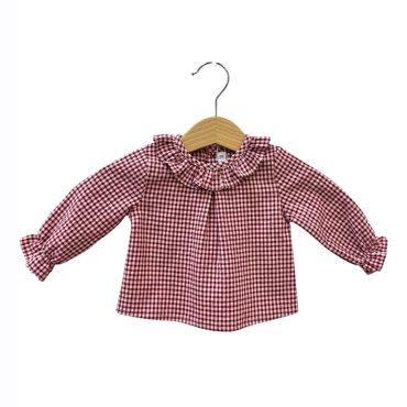 Blusa vichy cereza T0 meses