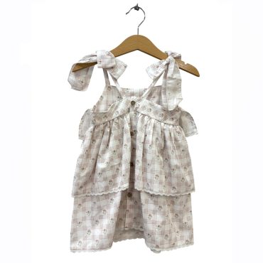 Vestido liberty rosa 3 Años