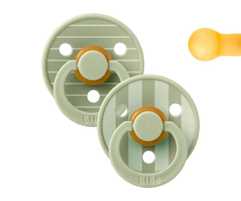 2 Chupetes BIBS Studio Colour Round Pin Sage Mix - Imagen 1