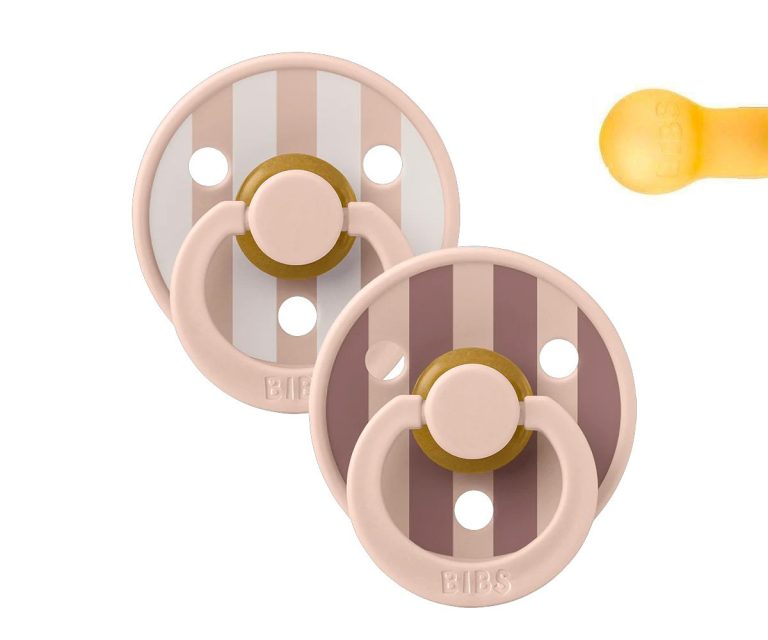 638580-1200x1000 2 Chupetes BIBS Studio Colour Round Block Baby Pink Coral Mix - Imagen 1