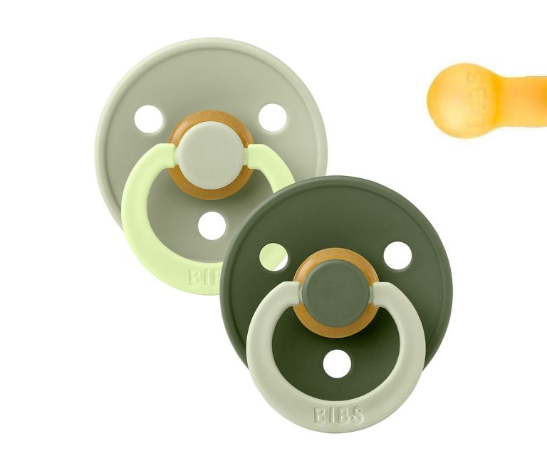 2 Chupetes BIBS Studio Colour Fusion Round Sage Hunter Green mix - Imagen 1