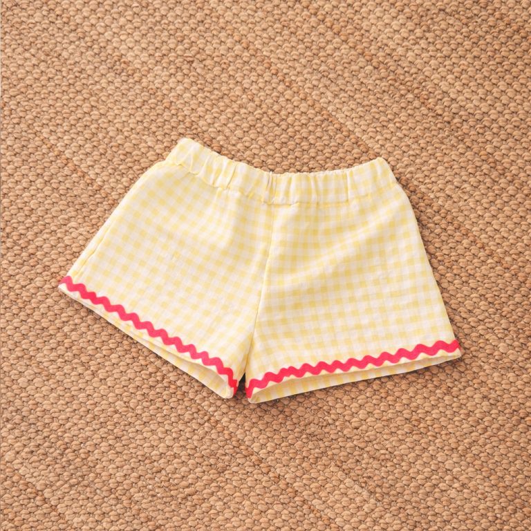 Short vichy amarillo - Imagen 1
