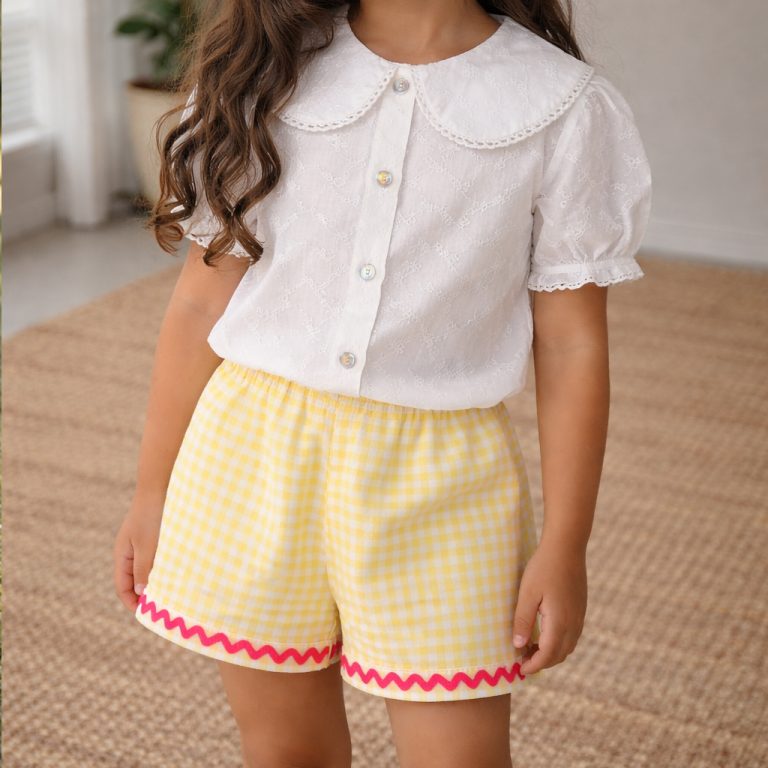 Short vichy amarillo - Imagen 2