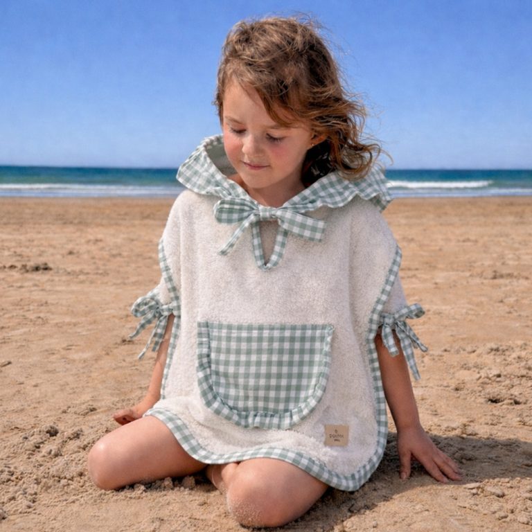 Poncho rizo Vichy mint - Imagen 1