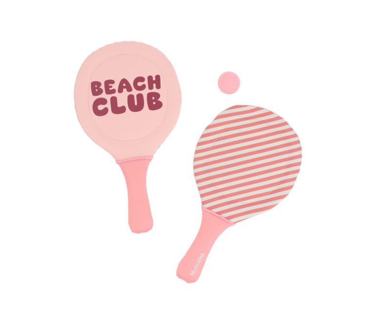 Palas de Playa Neopreno Stripes Bloom & Blush con Pelota - Imagen 1