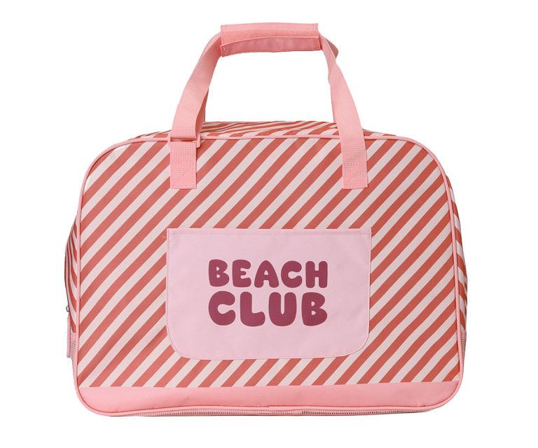 Bolso de Playa con Rejilla Stripes Bloom & Blush - Imagen 1