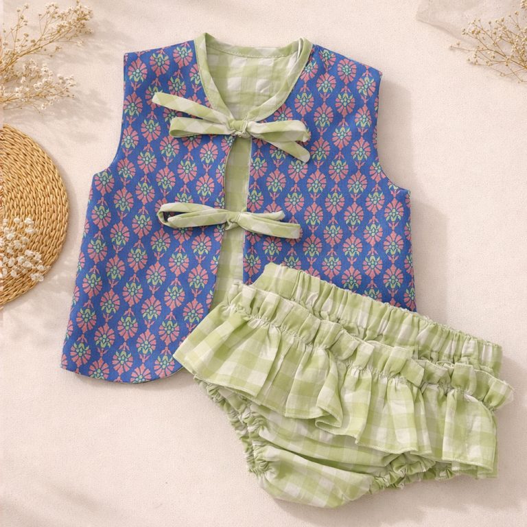 Conjunto vichy mint - Imagen 1
