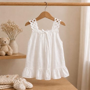 Camisón bodoques blanco
