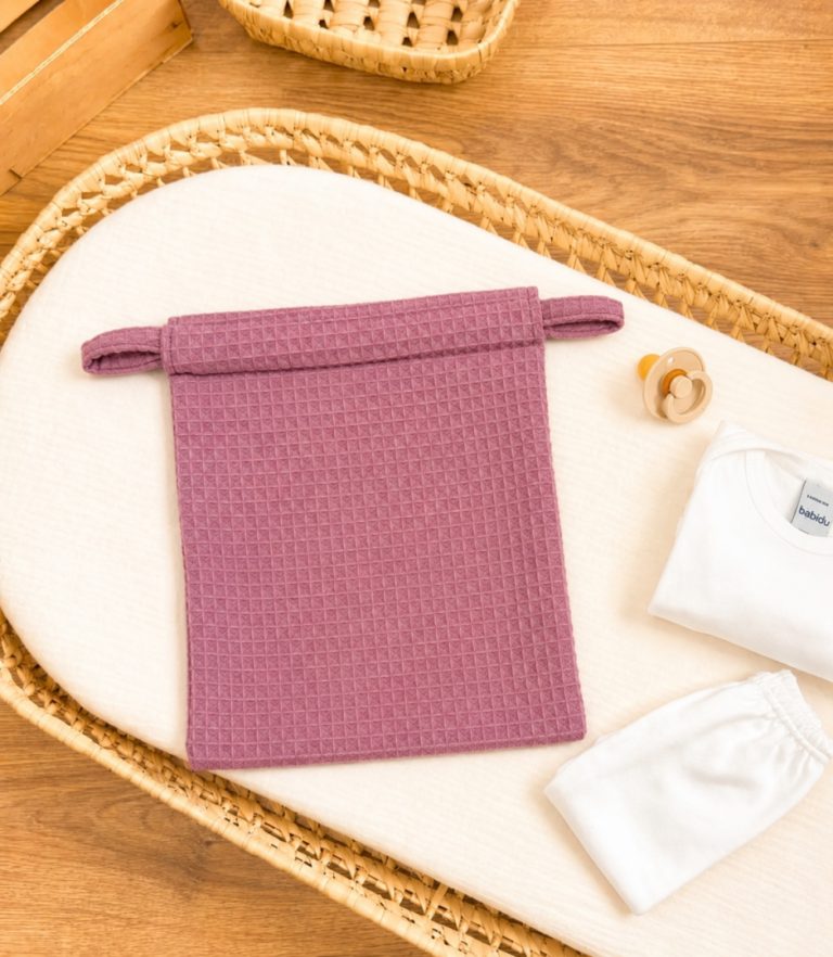 Bolsa muda grande Waffle Rosa - Imagen 1