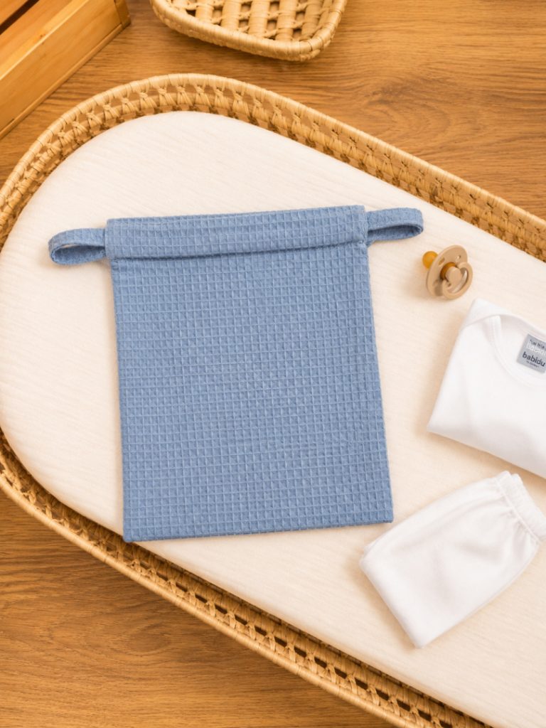 Bolsa muda pequeña Waffle Azul - Imagen 1