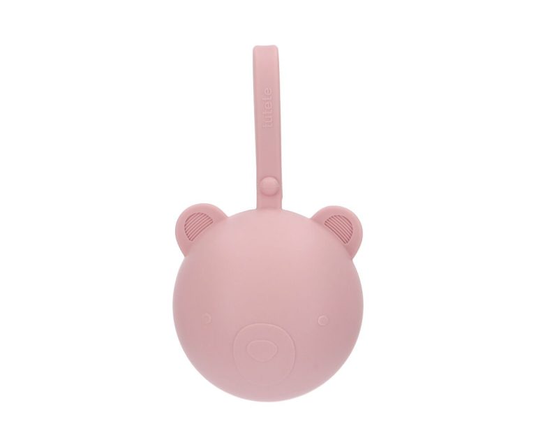 Portachupetes Silicona Bear Pink - Imagen 1