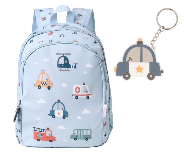 Mochila Mediana City Cars + Llavero - Imagen 1