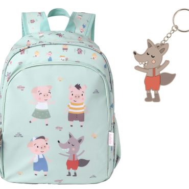 Mochila Mediana The Three Little Pigs + Llavero