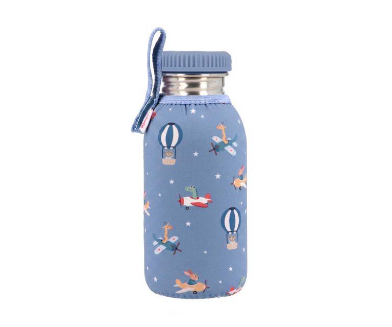 Botella Acero con Funda Planes 500ml - Imagen 1