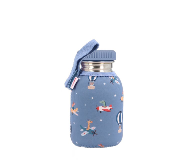 Botella Acero con Funda Planes 350ml - Imagen 1