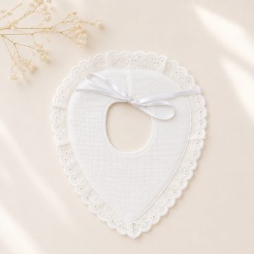Babero pico bambula blanco
