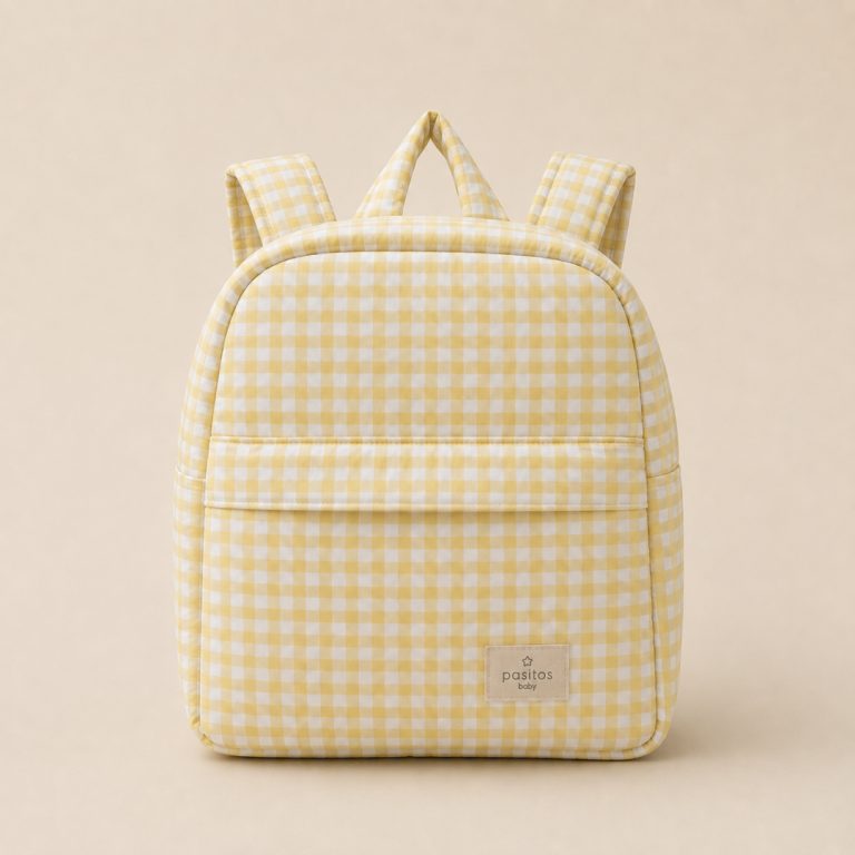 Mochila Vichy amarillo - Imagen 1