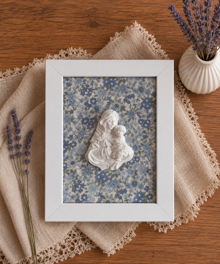 Marco Virgen de la familia Florencia azul - Imagen 1
