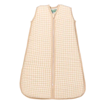 Saco de dormir bebé - Muselina de bambú - Vichy Sand - TOG 1