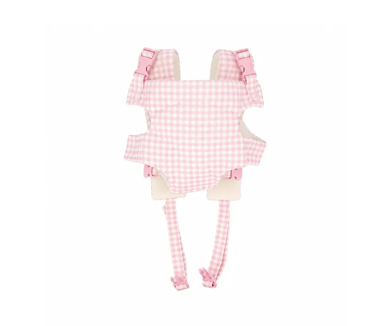 Portabebés Ergonómico Para Muñecos Vichy Pink - Imagen 1